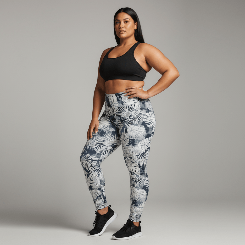 FYBY IslandFlex Mid-Rise Leggings in Tiavi Mist, featuring comfortable fit and stylish design, shown in a natural pose.