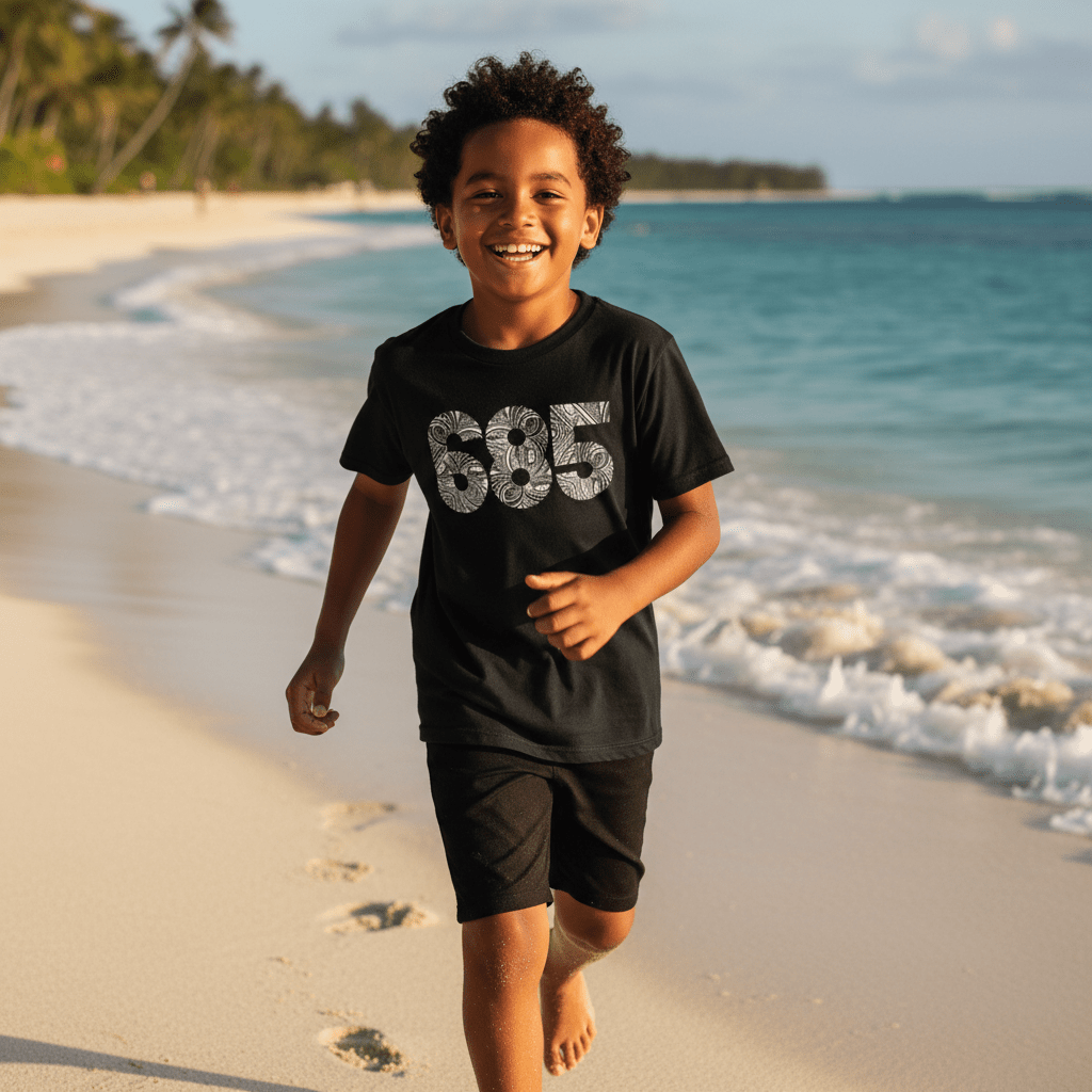 Kids unisex T-shirt by The Print Bar featuring a colorful design inspired by Koko Samoa, suitable for children in AU/NZ.