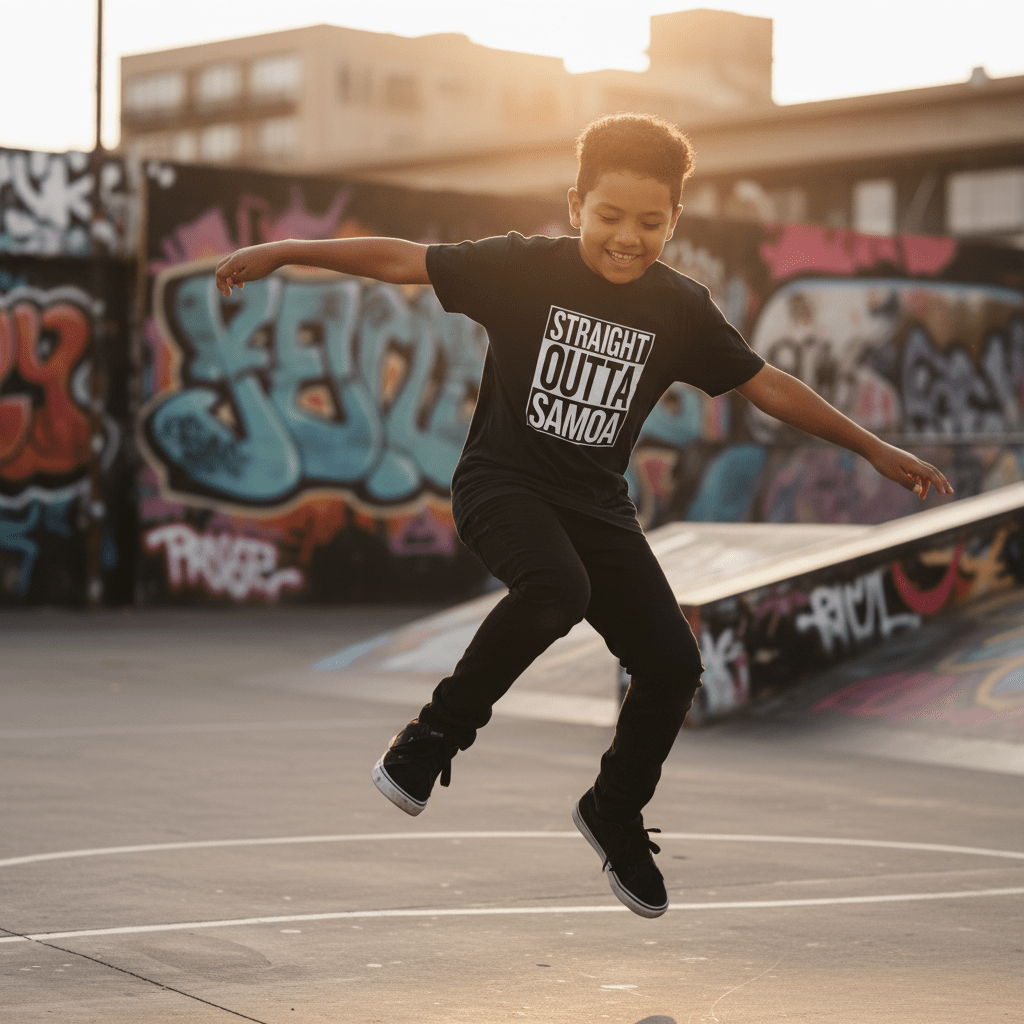 Kids Unisex Tee - Straight Outta Samoa - AU/NZ - The Koko Samoa