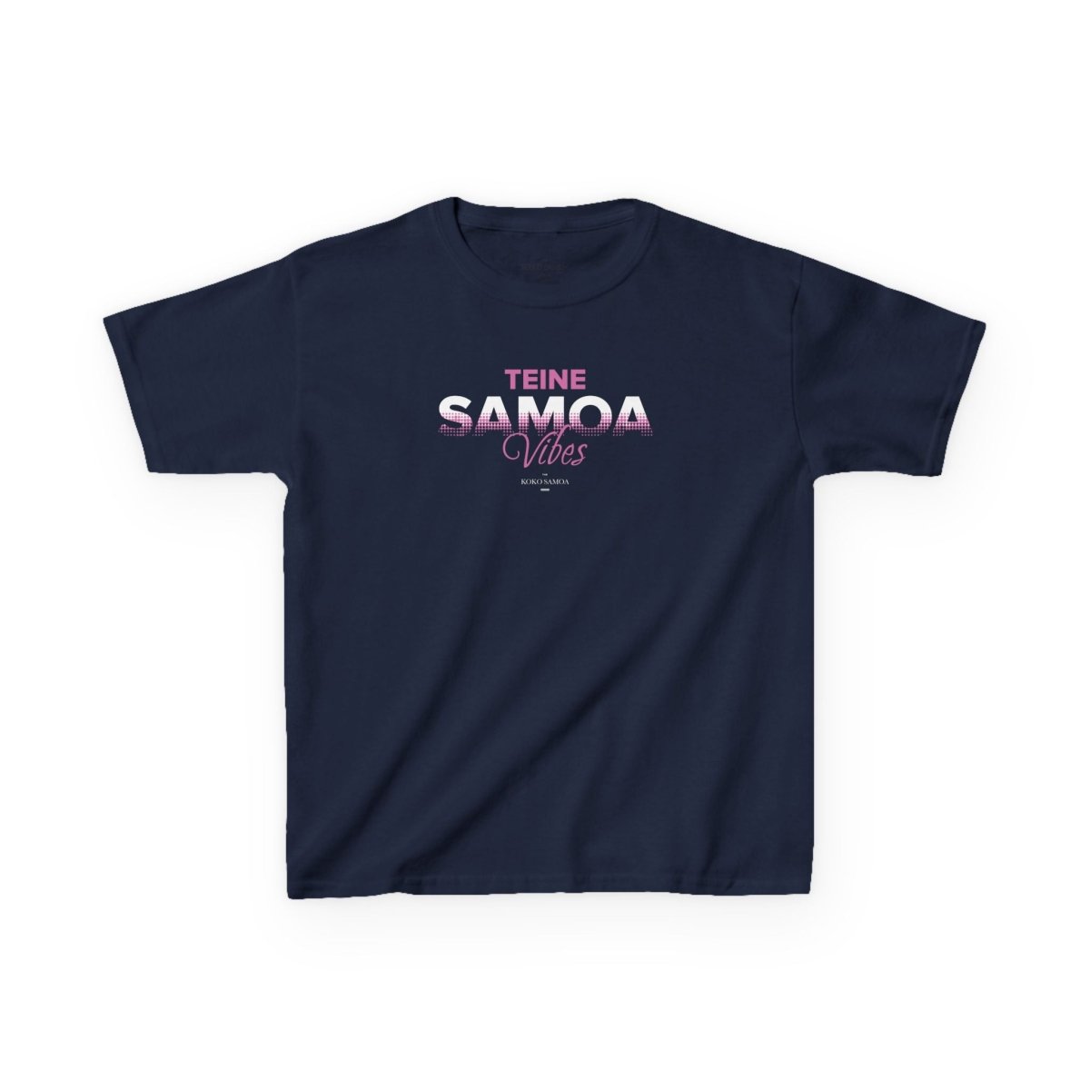 Kids unisex Samoa Vibes tee by The Print Bar featuring colorful Samoa-themed design on a comfortable kids' t-shirt.