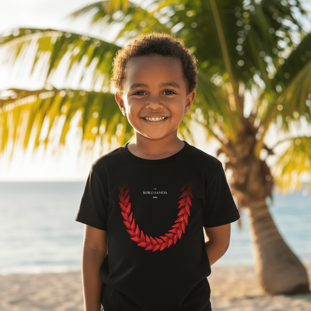 Kids unisex T-shirt featuring Ula Fala design by The Print Bar, showing a colorful graphic on a white cotton tee.