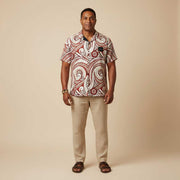 KoaTech™ - Hawaiian Button - Down Shirt - Firecrest - AU/NZ/USA - The Koko Samoa