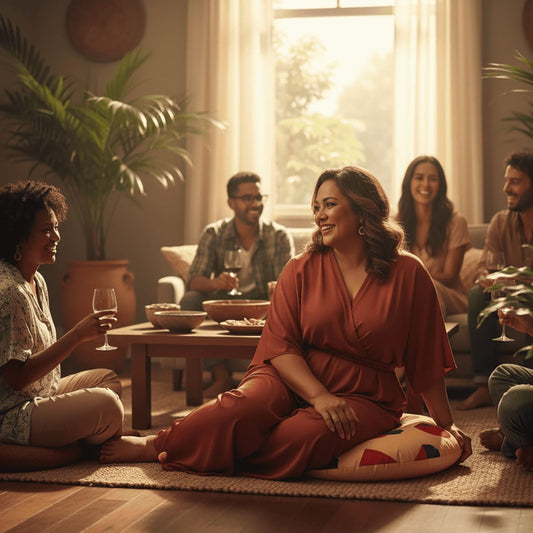 Large Tufted Floor Pillow - Samoan Flag Heart - AU/NZ/USA - The Koko Samoa