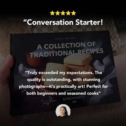 Hardcover A4 - Samoan Delights: 12 Samoan Recipes Cookbook - Vol 1 - AU/NZ/USA - The Koko Samoa