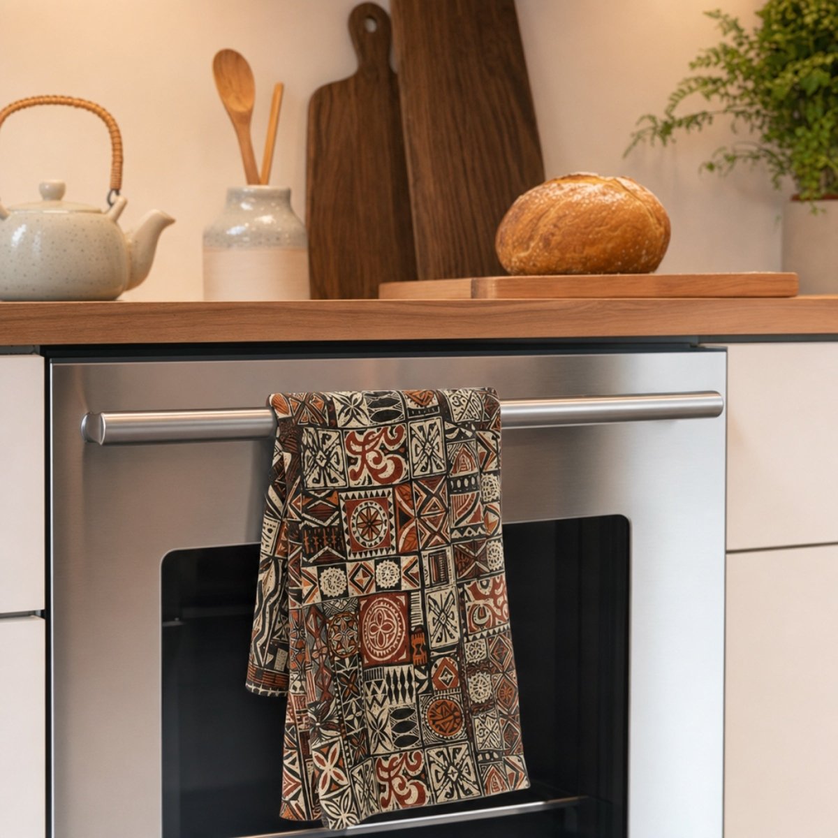 Microfiber tea towel from Elei brand, featuring traditional design, perfect for home decor in AU, NZ, and USA.