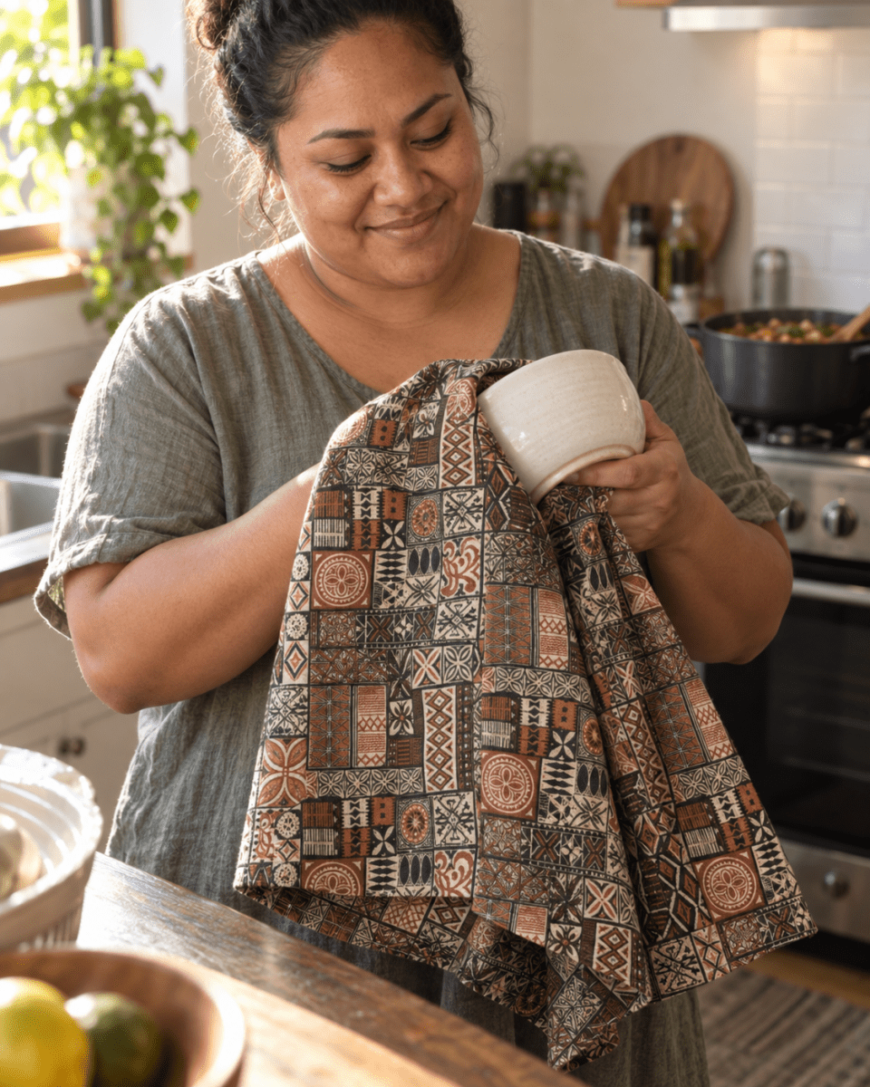 Microfiber Tea Towel - Elei - The Koko Samoa