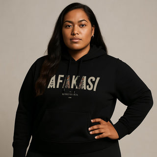 White IslandHeavy™ hoodie, plus 2XL-5XL, featuring bold design, perfect for Afakasi, USA, with a comfortable fit.