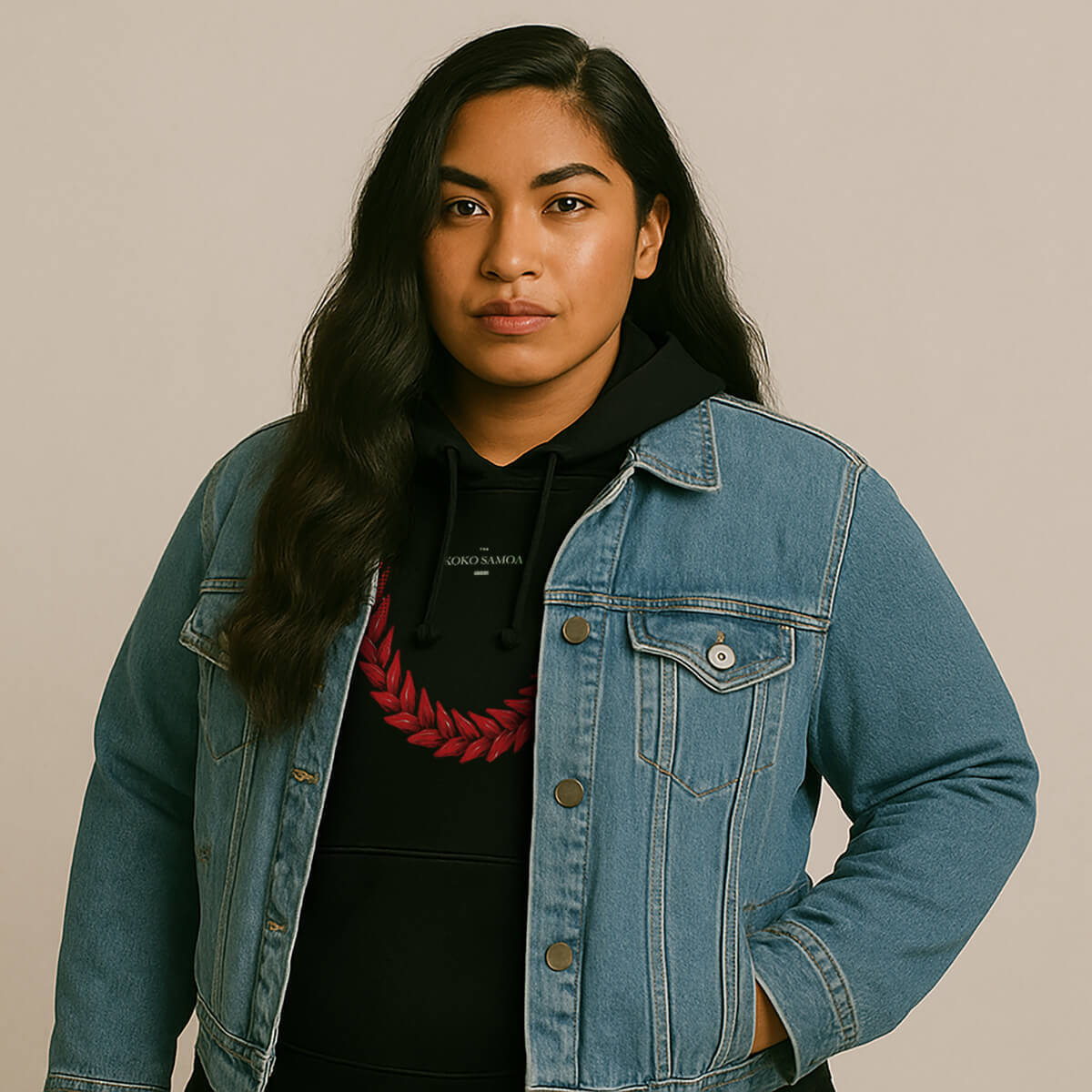 White IslandHeavy™ hoodie by The Print Bar featuring monster digital print, available in plus sizes 2XL to 5XL, Ula Fala design.