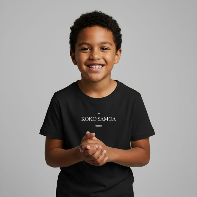 Kids unisex black T-shirt featuring monster graphic from The Print Bar's The Brand Classic collection, ideal for children.