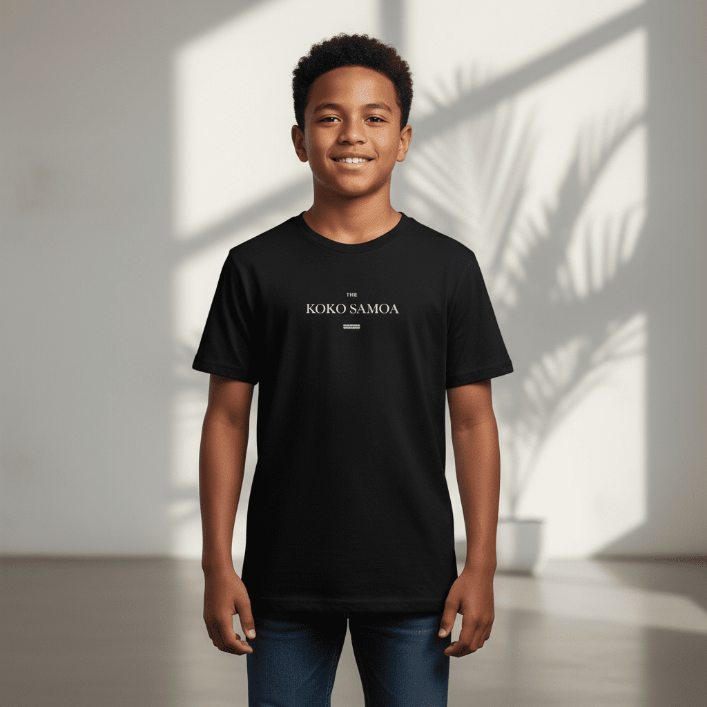 Kids unisex black T-shirt featuring a monster digital design from The Brand Classic by The Print Bar, perfect for kids' casual wear.