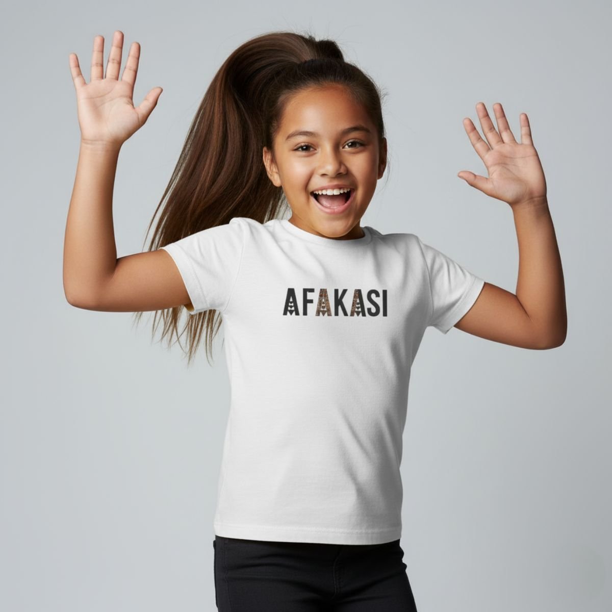 Kids unisex navy T-shirt featuring monster digital print, designed for children, by The Print Bar.