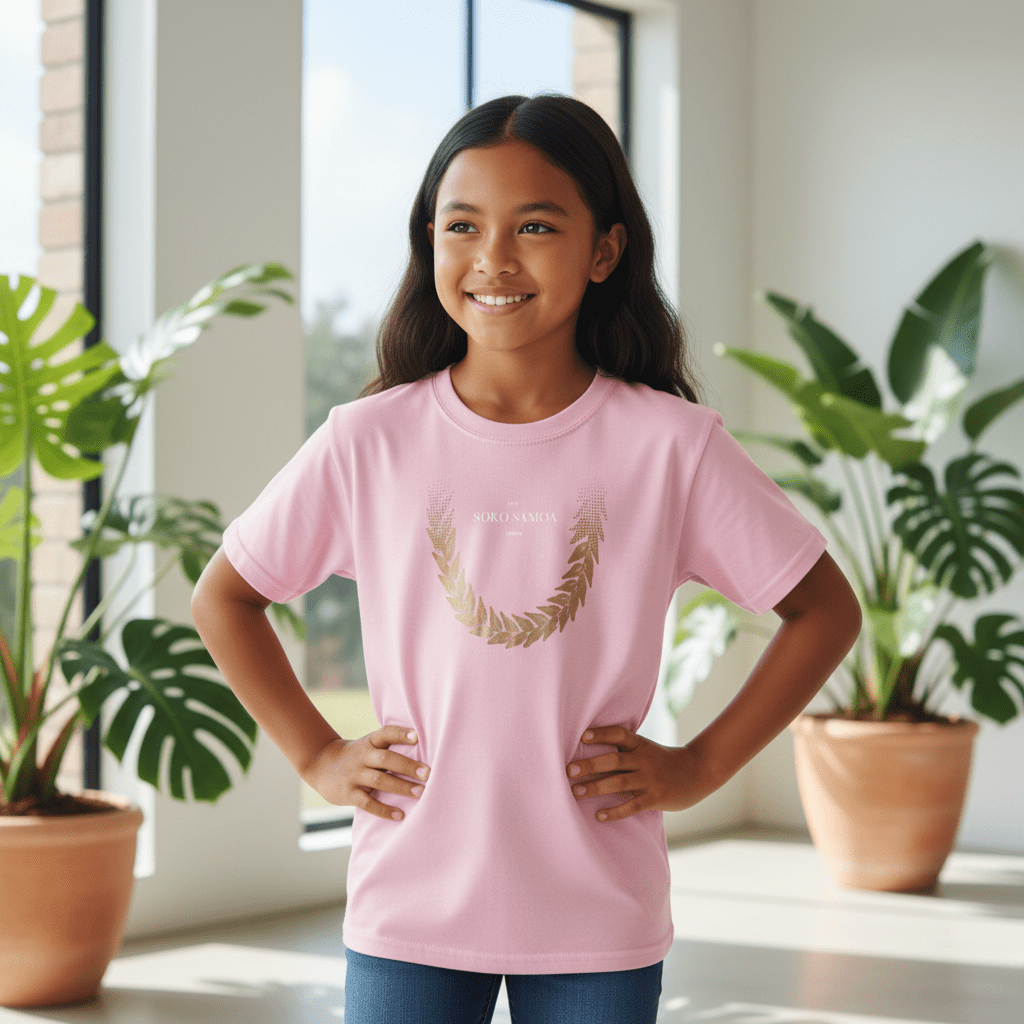 Kids Unisex Tee - Ula Fala Brown - USA - The Koko Samoa