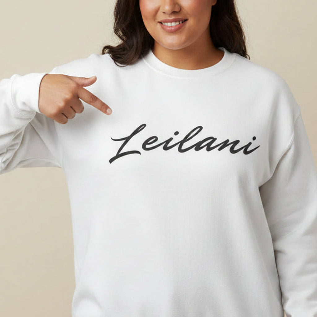 Unisex heavy personalized sweatshirt with monster digital design in ash color, suitable for casual wear.