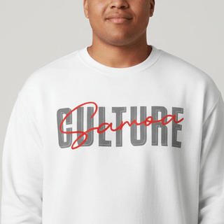 Unisex heavy sweatshirt featuring Samoan culture design, personalized, in ash color, suitable for casual wear.
