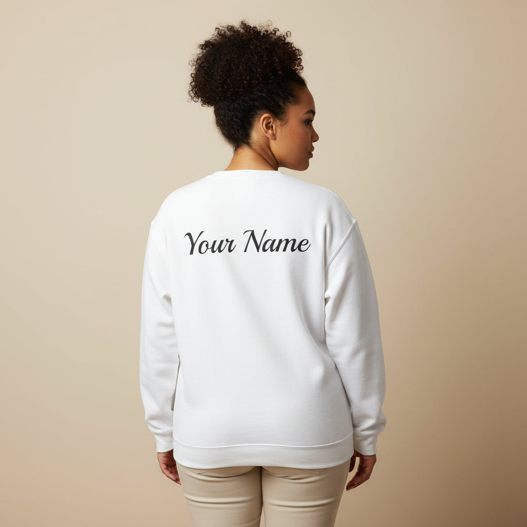 Unisex heavy sweatshirt by The Print Bar featuring a monster digital design on ash-colored fabric.