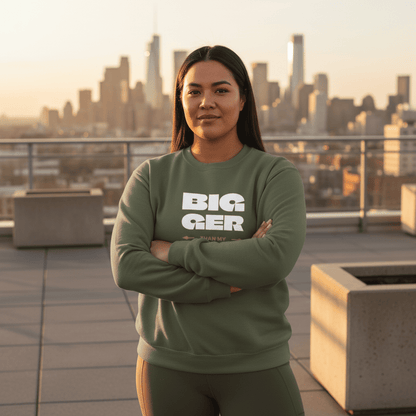 Unisex Heavy Sweatshirt - Bigger Than Problems - Personalized - USA - The Koko Samoa