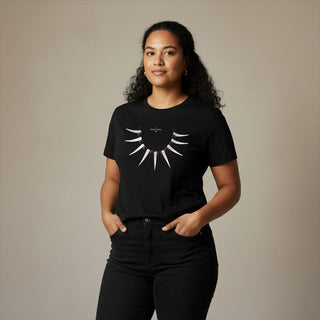 Black Monster Digital unisex heavy tee featuring Ula Nifo design, made in the USA, suitable for casual wear.
