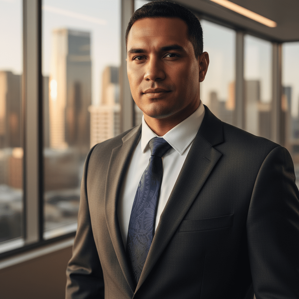 Necktie - Blue Warrior - AU/NZ/USA - The Koko Samoa