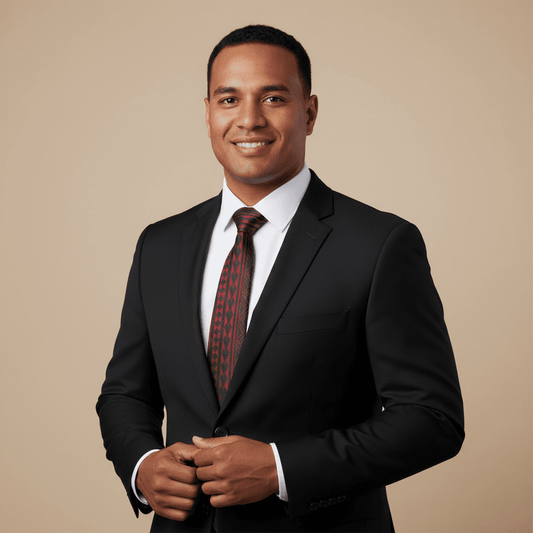 Necktie - Red Warrior - AU/NZ/USA - The Koko Samoa