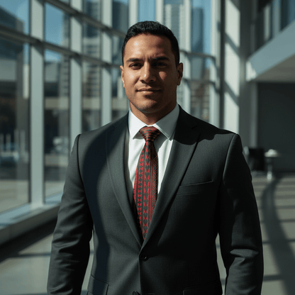 Necktie - Red Warrior - AU/NZ/USA - The Koko Samoa