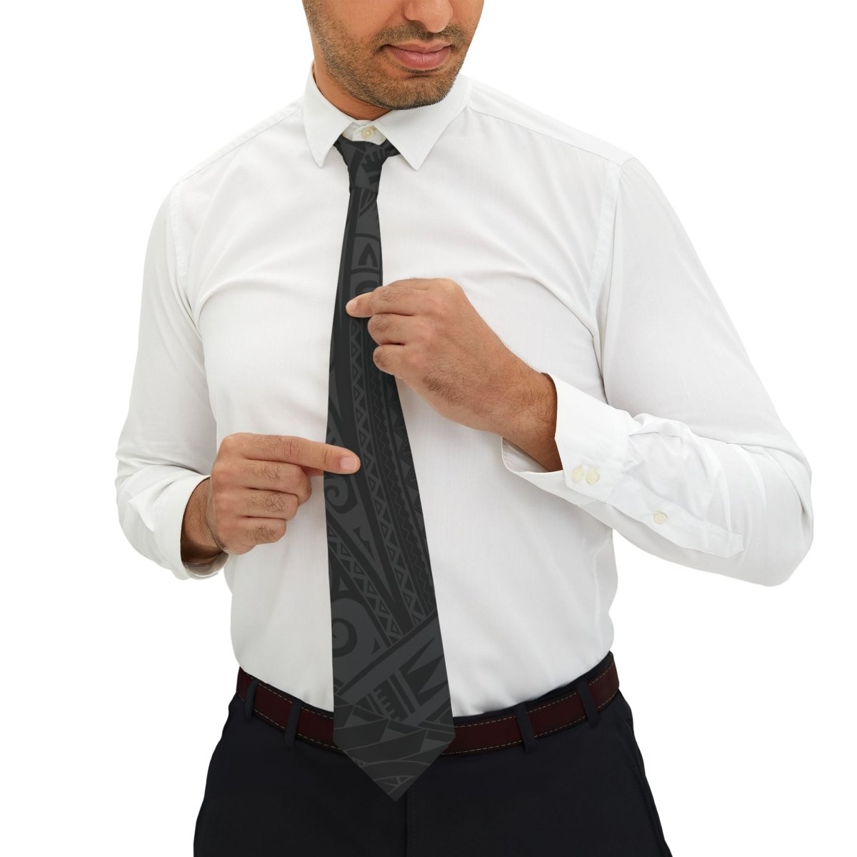 Warrior-themed necktie, stylish accessory with bold design, suitable for AU, NZ, and USA fashion.
