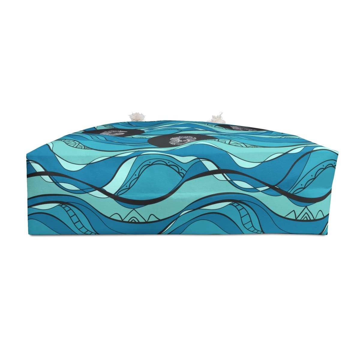 Ocean Wave Weekender Bag with 24x13-inch size, durable fabric, and stylish design for travel and weekend trips.