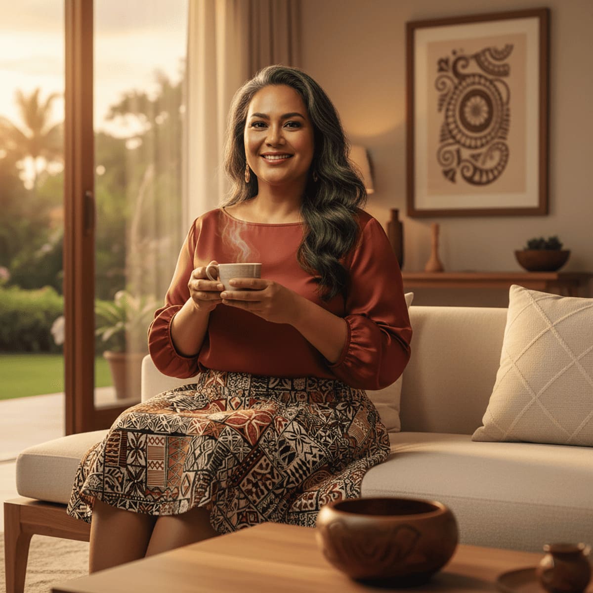 Women's Elei print skater skirt by MWW on Demand, featuring vibrant floral design and flowy silhouette.