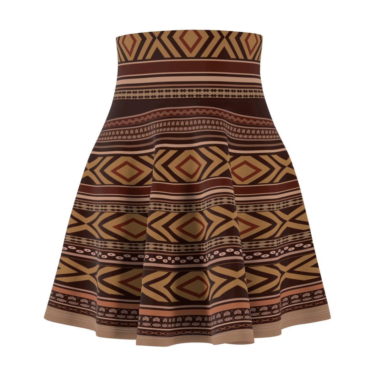 Women's skater skirt featuring a Siapo design, made for AU, NZ, and USA markets, shown in the image.