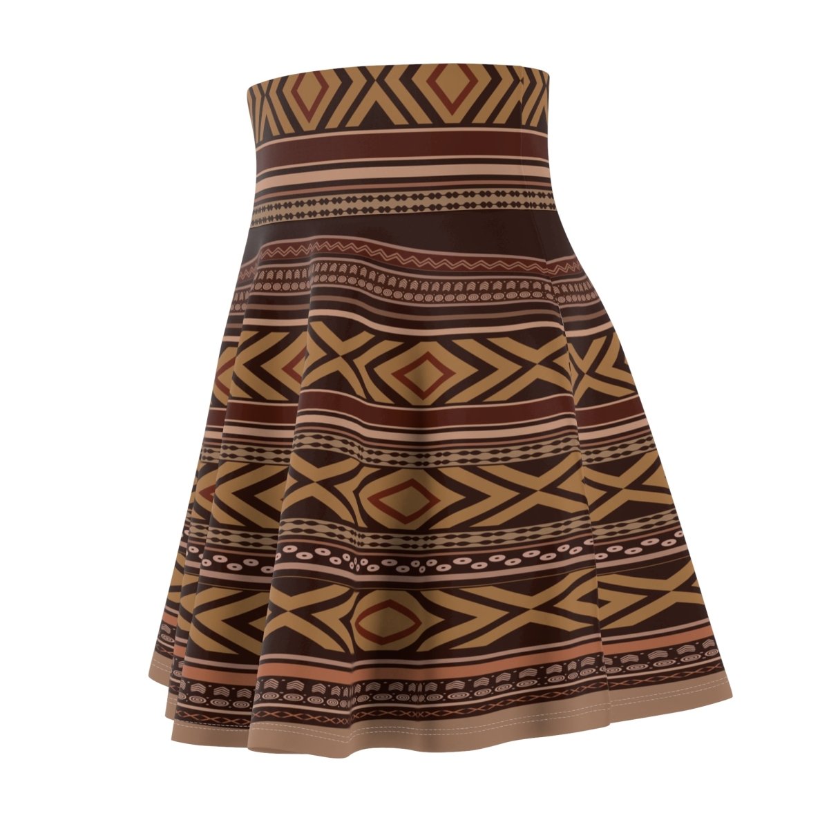 Women's skater skirt in Siapo style, featuring a flowy design and lightweight fabric.