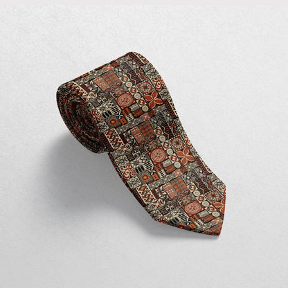 Necktie - 'Elei' Print Gift for Dad - AU/NZ/USA - The Koko Samoa