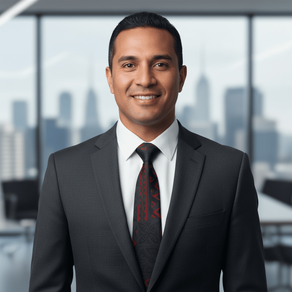 Necktie - Red Elei - AU/NZ/USA - The Koko Samoa