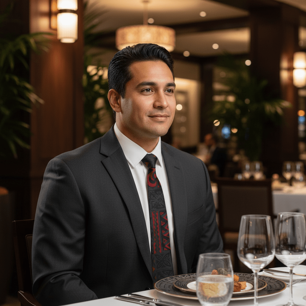 Necktie - Red Elei - AU/NZ/USA - The Koko Samoa