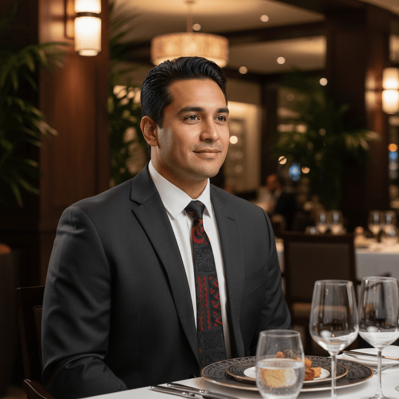 Necktie - Red Elei - AU/NZ/USA - The Koko Samoa