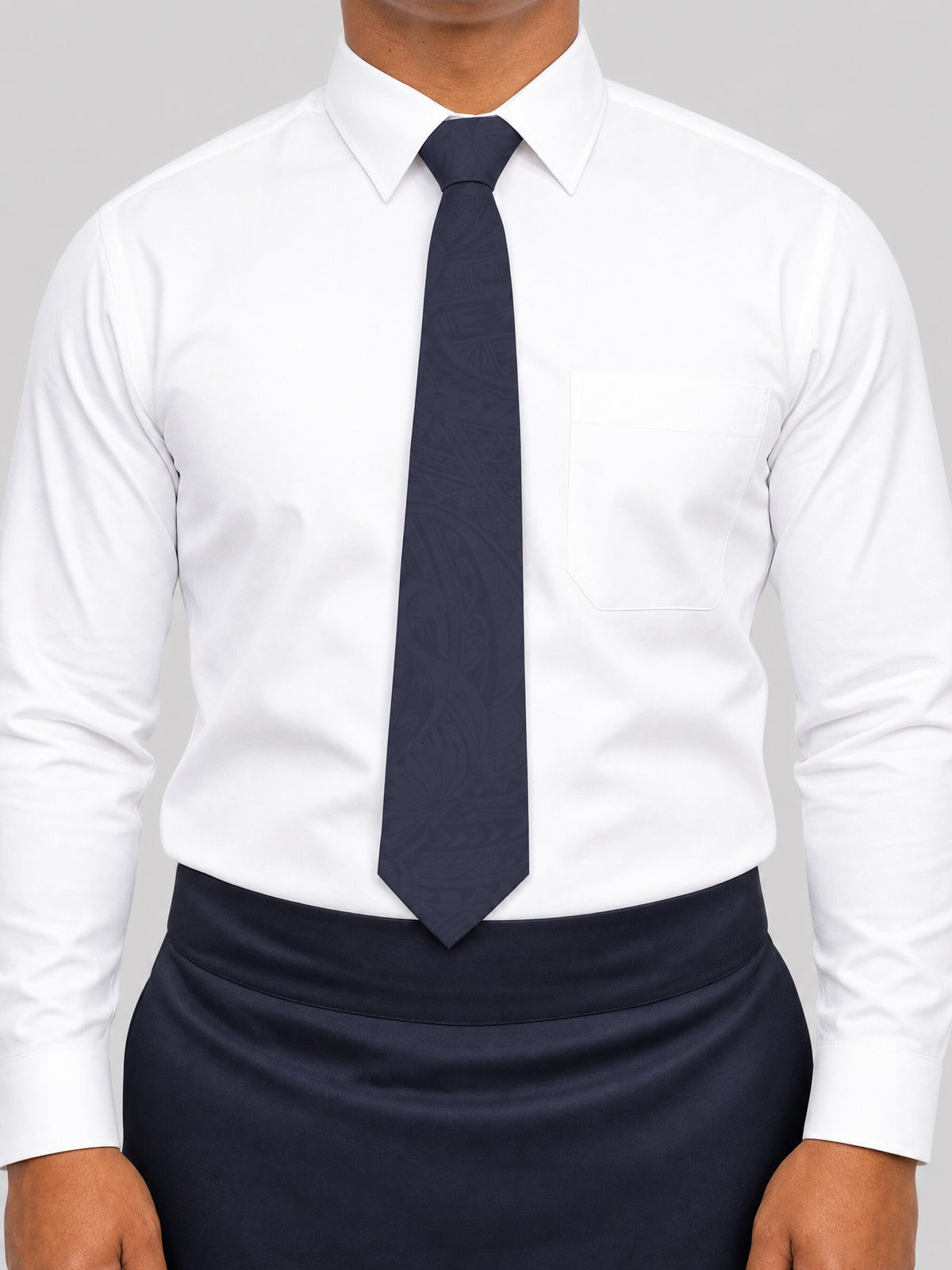 Necktie - Blue Warrior on a light grey studio background