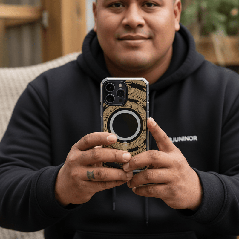 PasifikaOne MagSafe iPhone ClearCase - Pea Reversed - AU/NZ/USA - The Koko Samoa