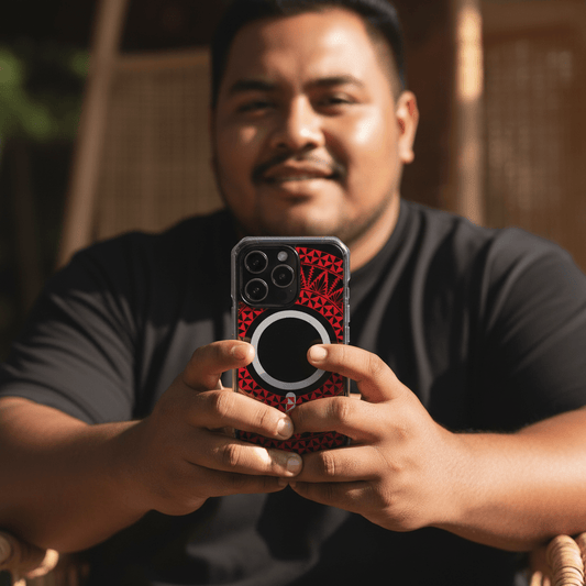 PasifikaOne MagSafe iPhone ClearCase - Tongan Redleaf - AU/NZ/USA - The Koko Samoa