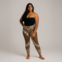 PasifikaOne Mid - Rise Leggings - Fiji Brown - AU/NZ/USA - The Koko Samoa