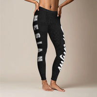 PasifikaOne Mid - Rise Leggings - Nesian Strength - AU/NZ/USA - The Koko Samoa