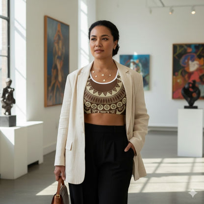 PasifikaOne Seamless Sports Bra - Fiji Brown - AU/NZ/USA - The Koko Samoa