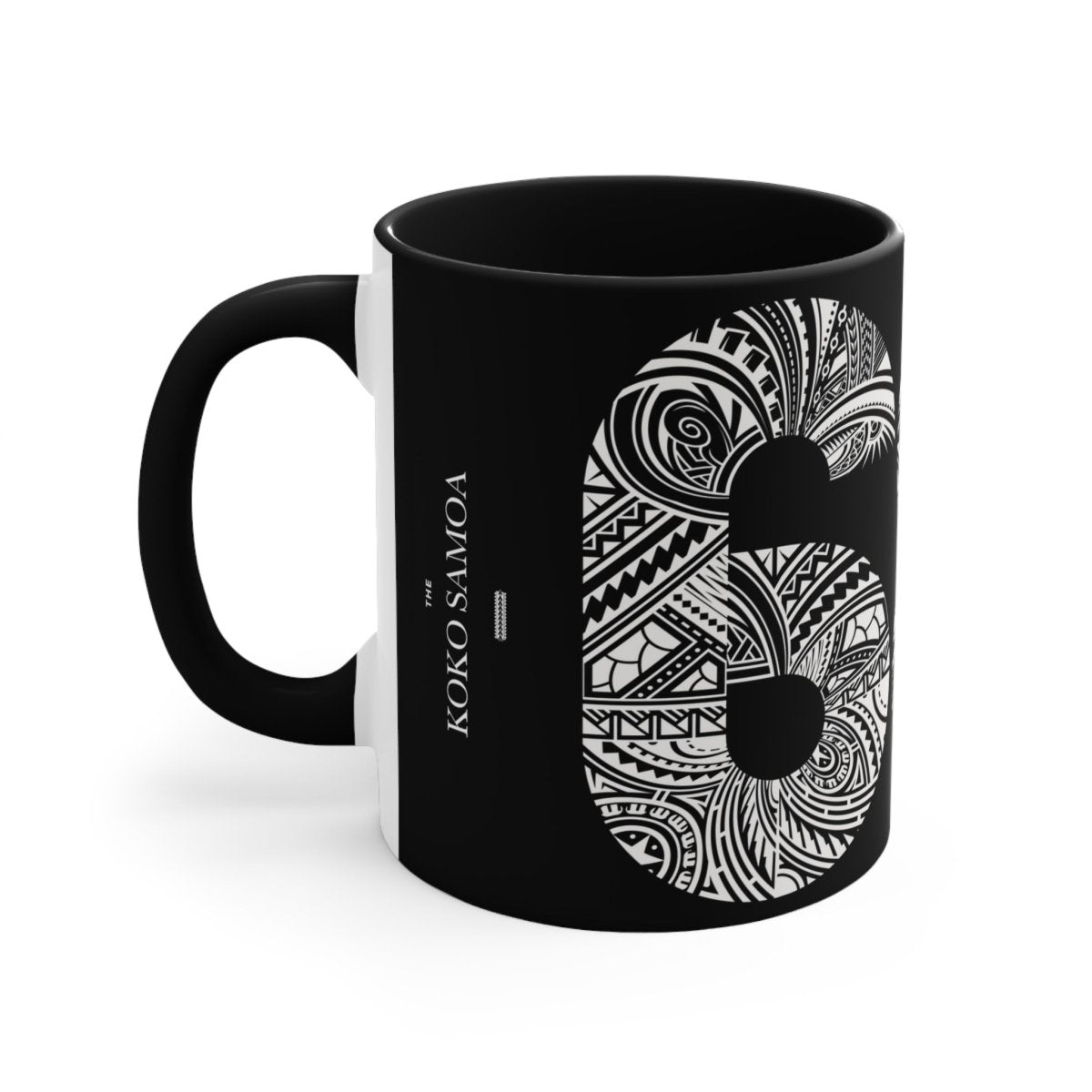 Black LimaLuxe™ 325ml mug by Prima Printing, featuring a sleek design and comfortable handle.