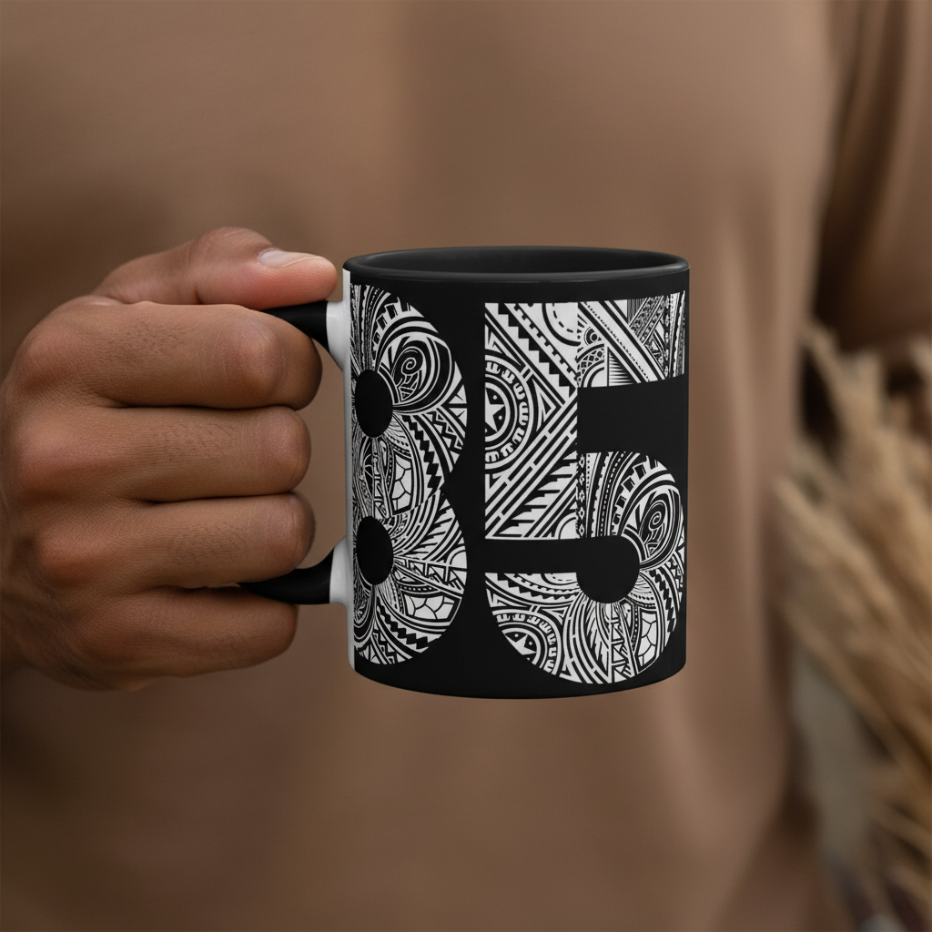 Prima Printing LimaLuxe™ 325ml black ceramic mug with a sleek design, perfect for hot beverages.