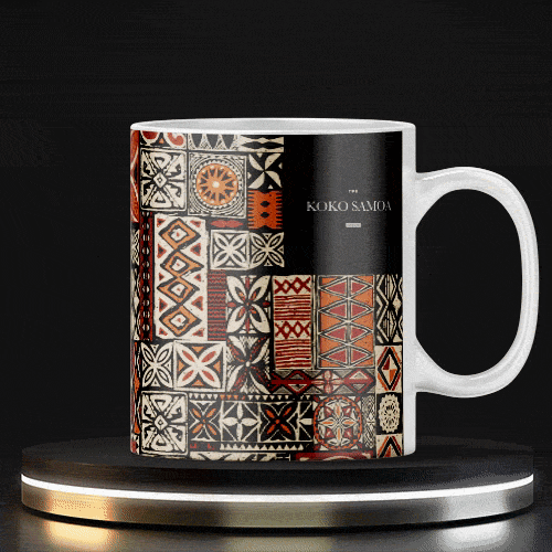 White LimaLuxe™ 325ml mug by Prima Printing featuring Elei design, ideal for hot beverages in AU/NZ.