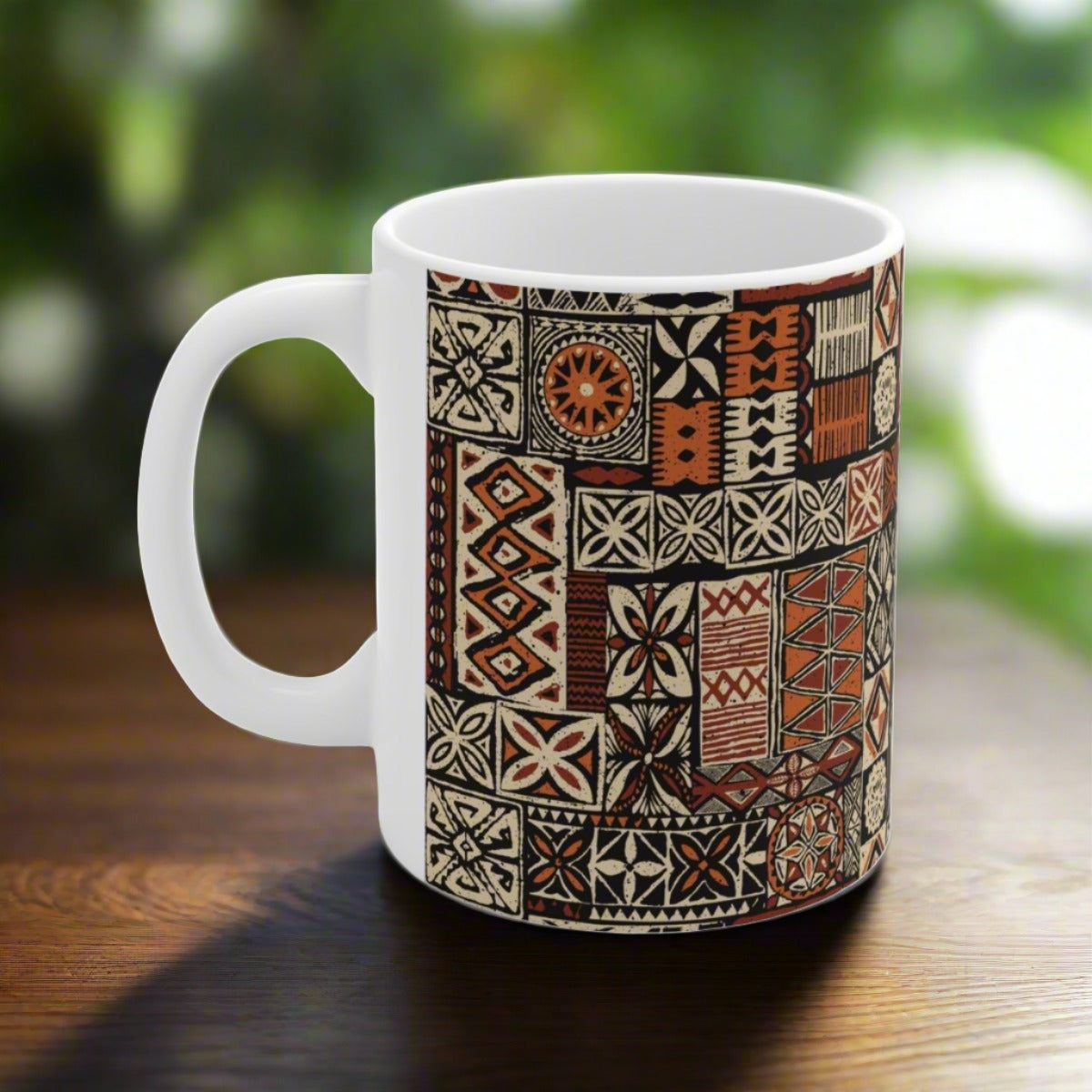 White LimaLuxe™ 325ml mug by Prima Printing featuring Elei design, perfect for hot beverages in AU/NZ.