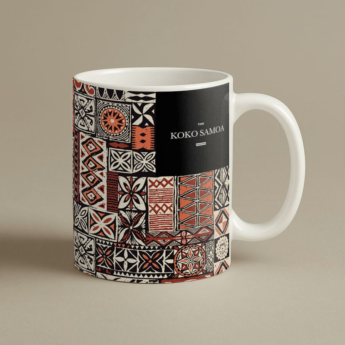 White LimaLuxe™ 325ml mug by Prima Printing featuring Elei design, perfect for hot beverages in AU/NZ.