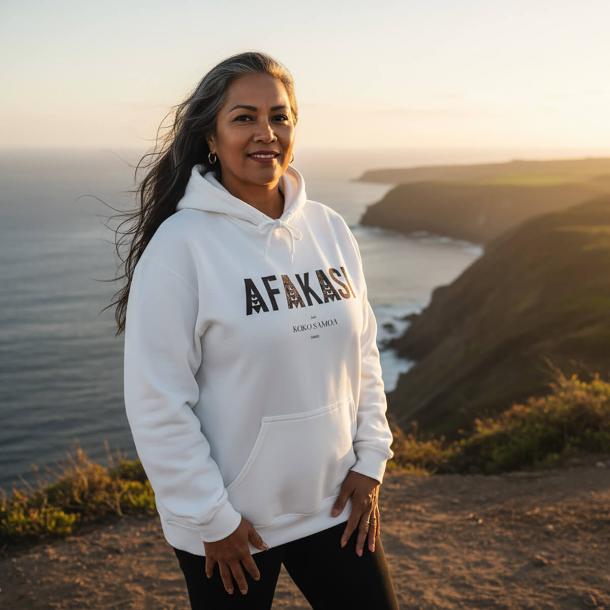 Black IslandSoft™ Hoodie in XS-XL, featuring premium quality and Afakasi design, made in the USA.