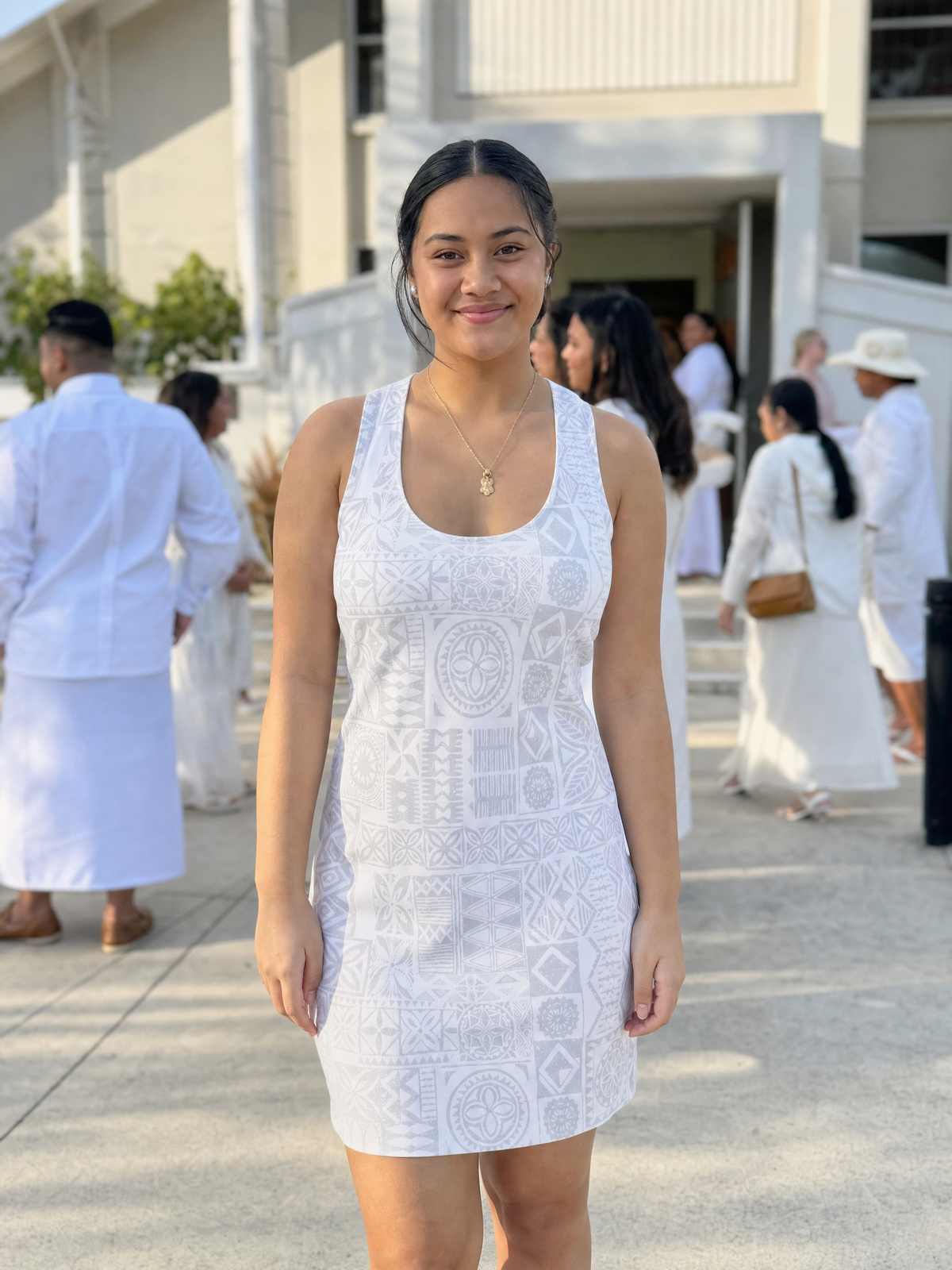 Racerback Dress - White Sunday worn in everyday life