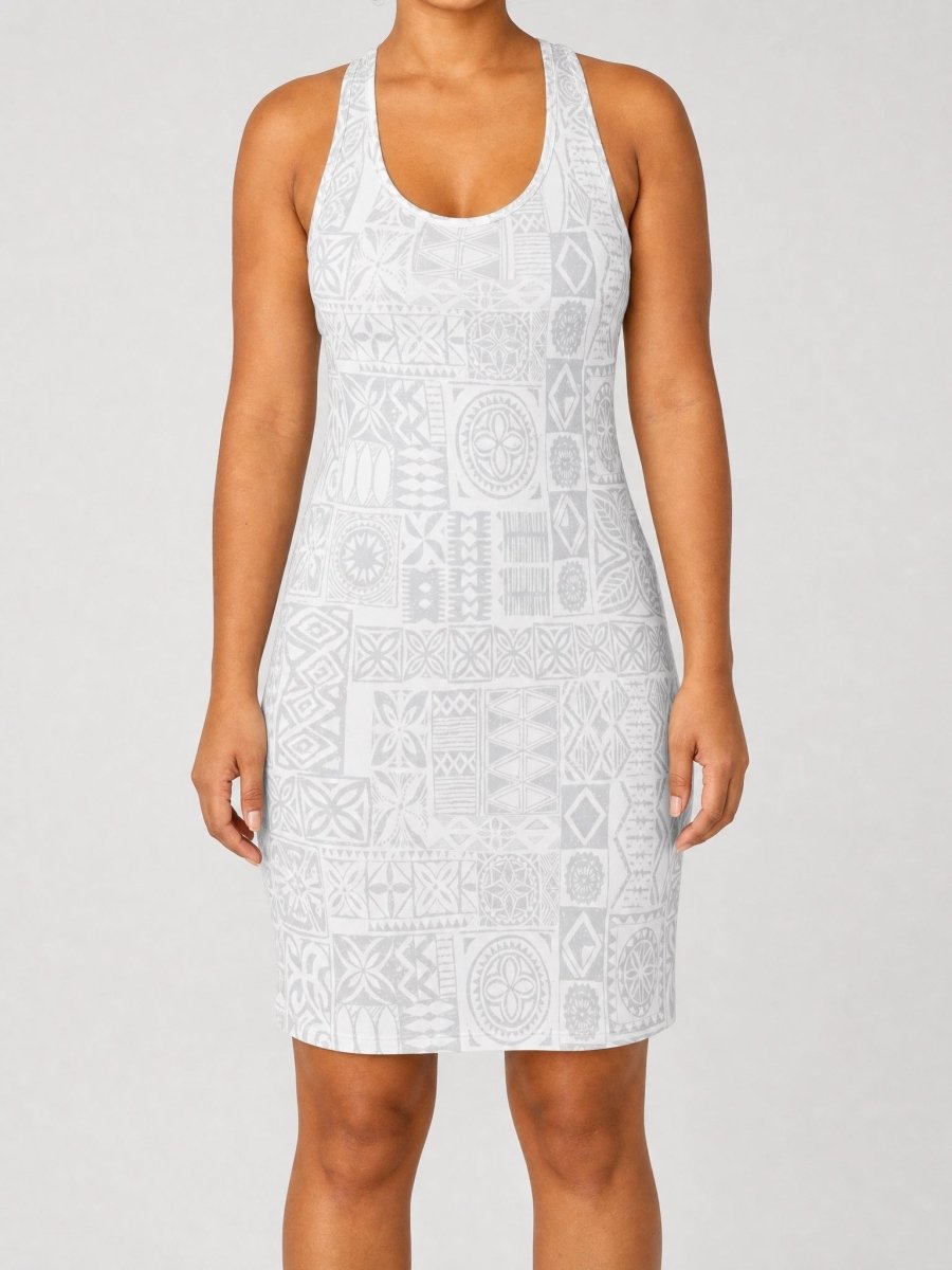 Racerback Dress - White Sunday - The Koko Samoa