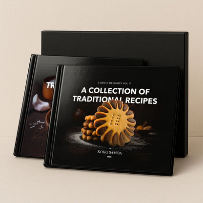 Samoan Delights Hardcover Cookbook Bundle – Volume 1 + Volume 2 (A4 Format) - The Koko Samoa