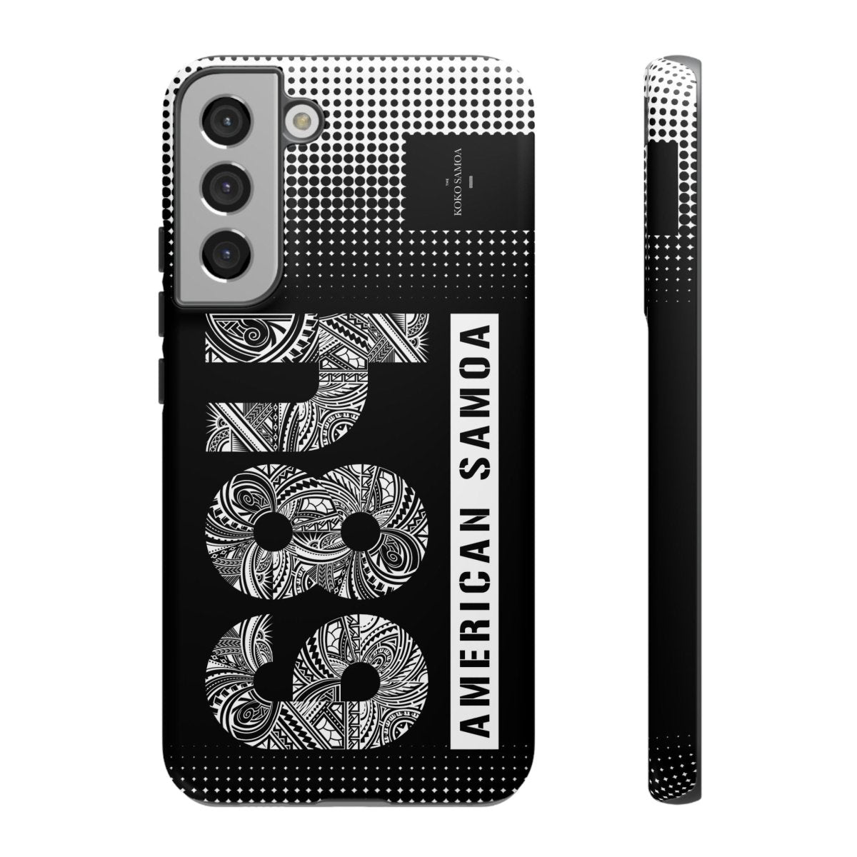 Samsung Tough Phone Case by Printify featuring Koko Samoa design, protects Samsung phones with durable, stylish cover.