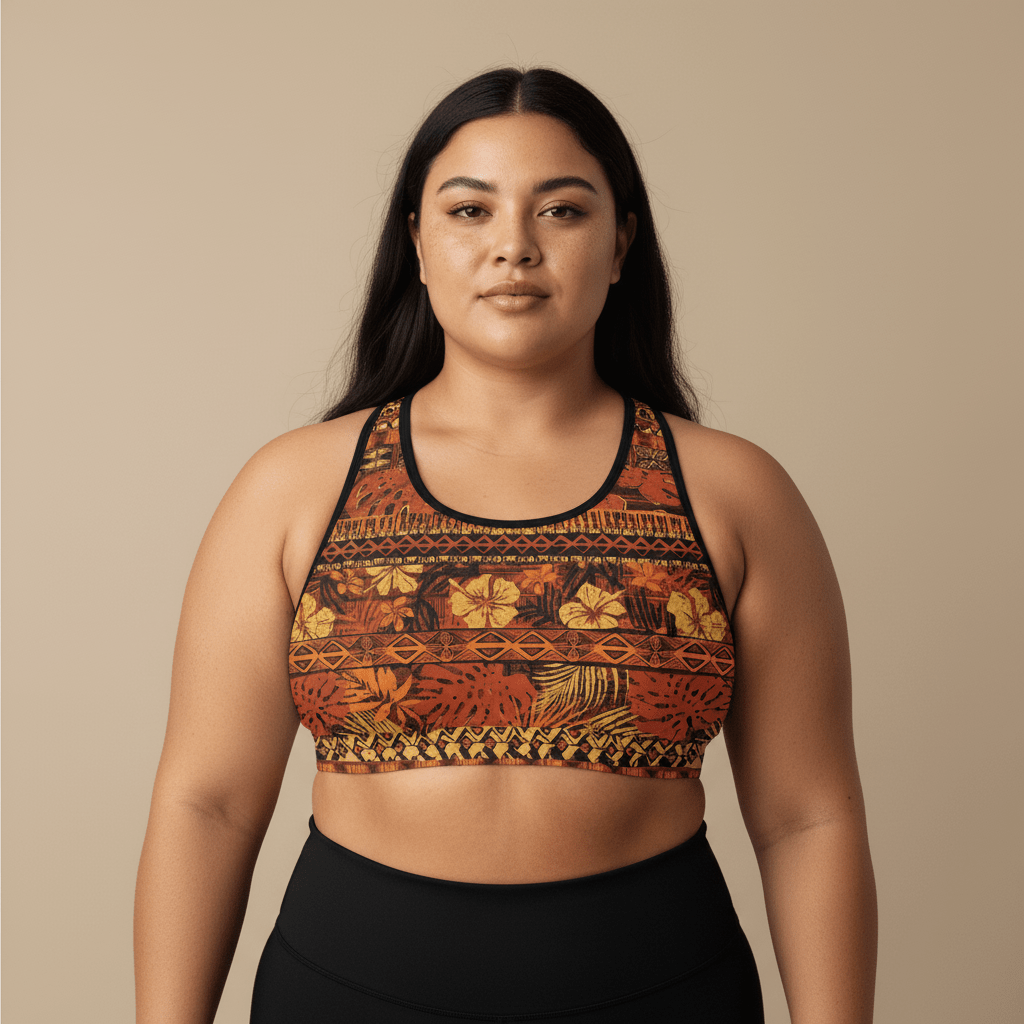 Seamless Poutasi sports bra by FYBY in black, designed for comfort and support during workouts, with a smooth, stretchy fabric.
